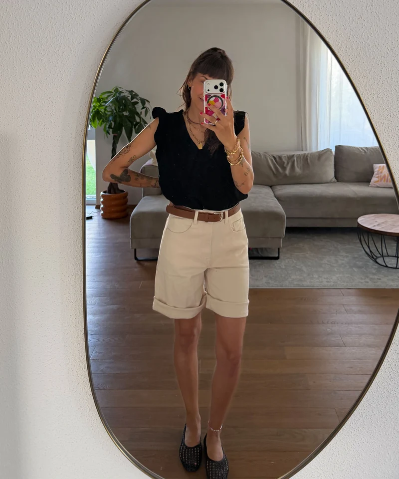 Stretch Bermuda Shorts Lucy Creme