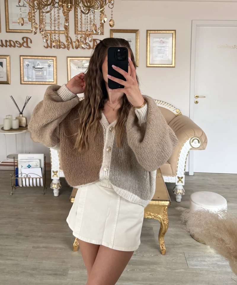 Jeans Hosenrock Laria Beige