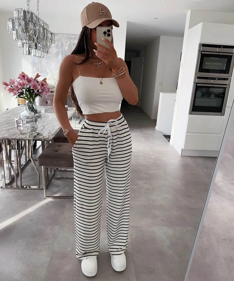Stoffhose Malika Weiß