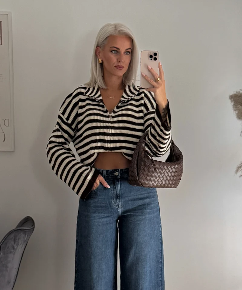 Zip Pullover Rani Braun