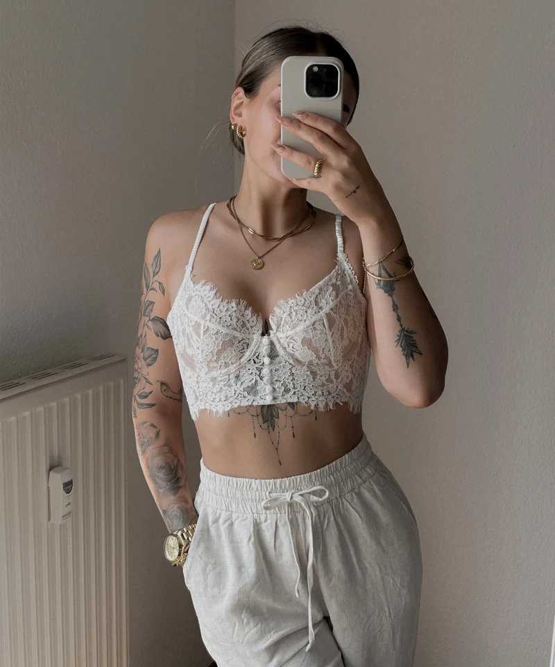 Bralette Audra Weiß