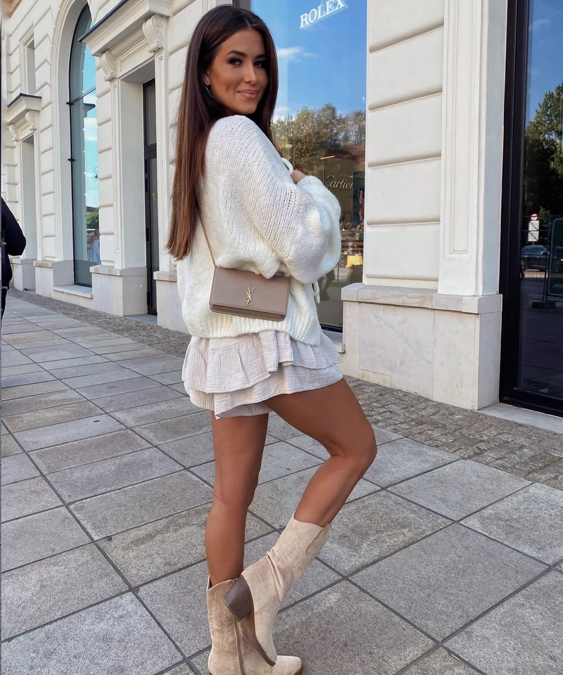 Musselin Hosenrock Alexis Beige