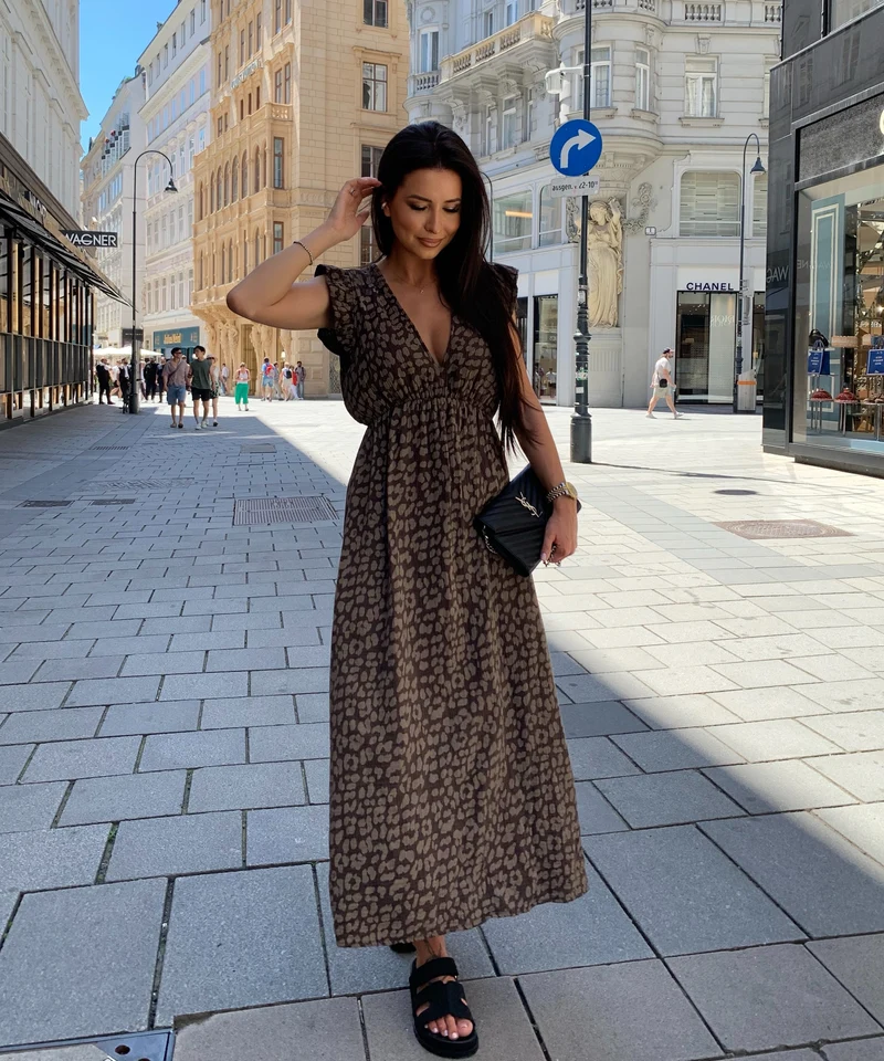 Musselin Kleid Geli Leo Braun