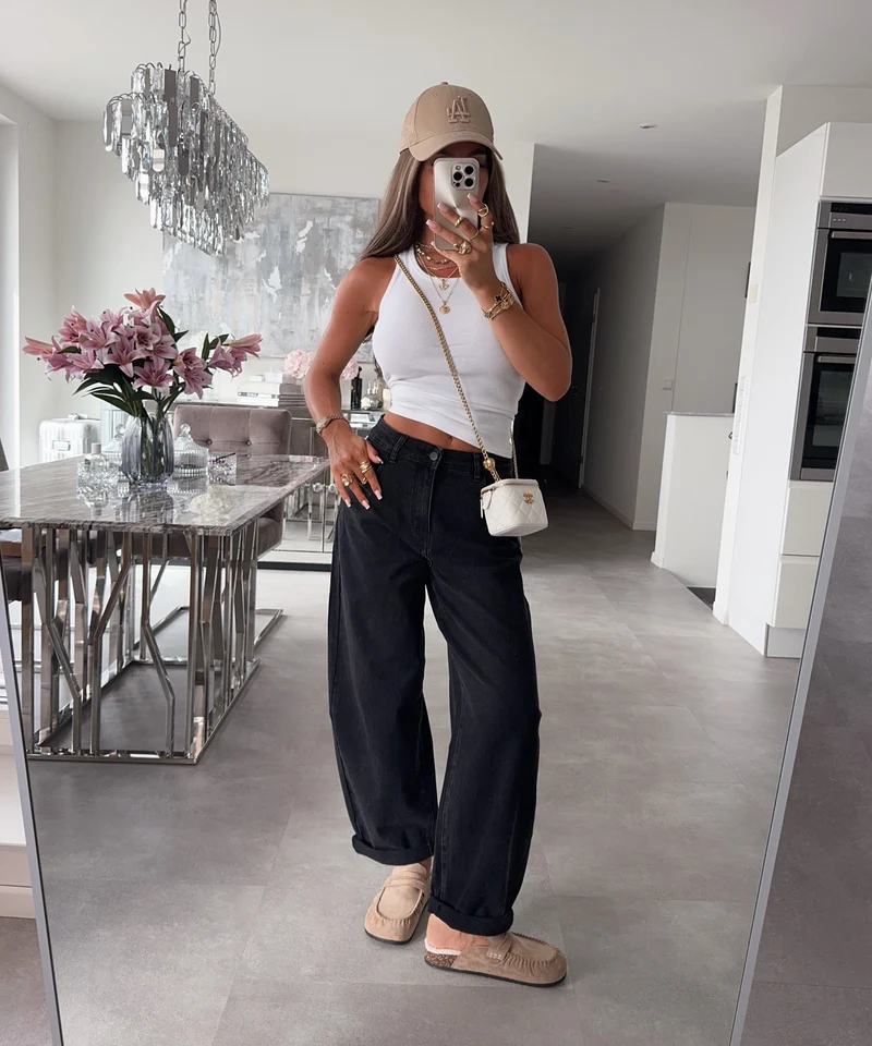 Stretch Balloon Jeans Aleno Schwarz