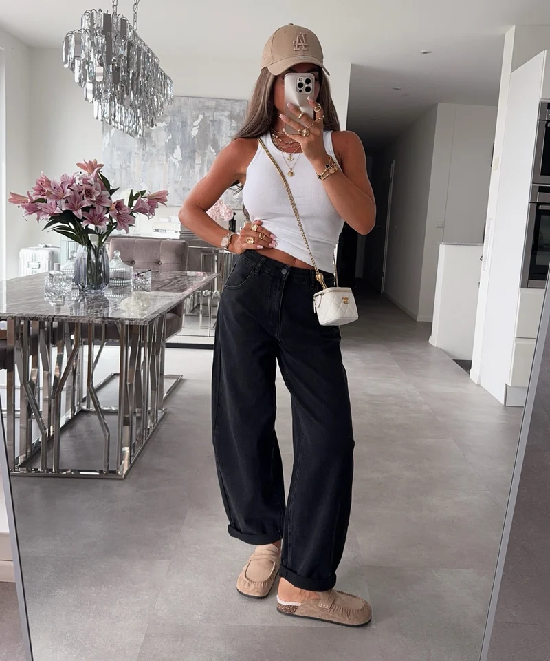 Stretch Balloon Jeans Aleno Schwarz