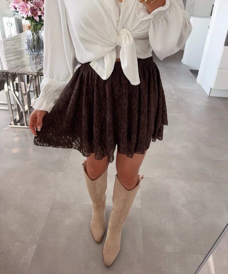 Hosenrock mit Spitze Liwa Braun