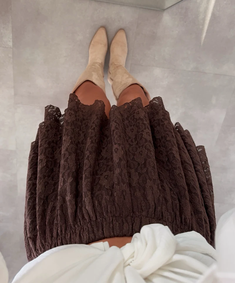 Hosenrock mit Spitze Liwa Braun