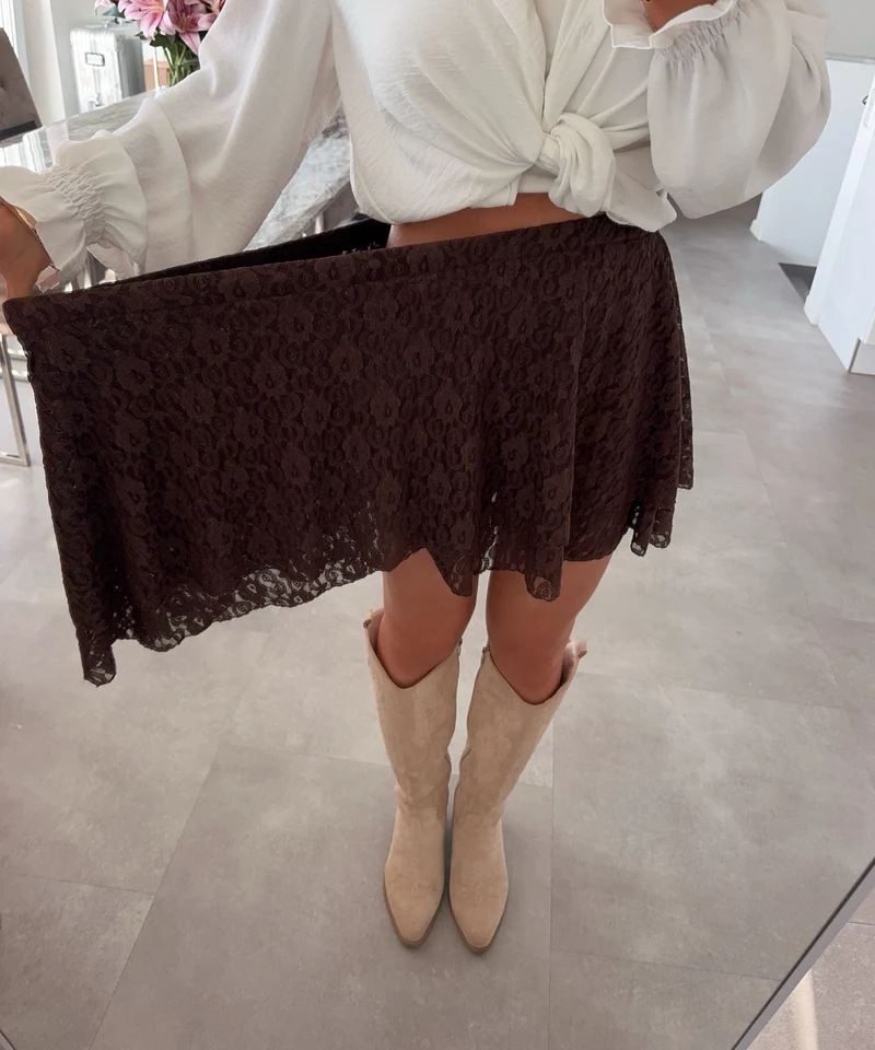 Hosenrock mit Spitze Liwa Braun