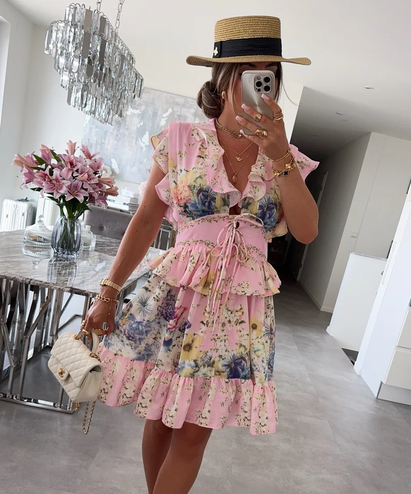 Leinenkleid Giselle Rosa