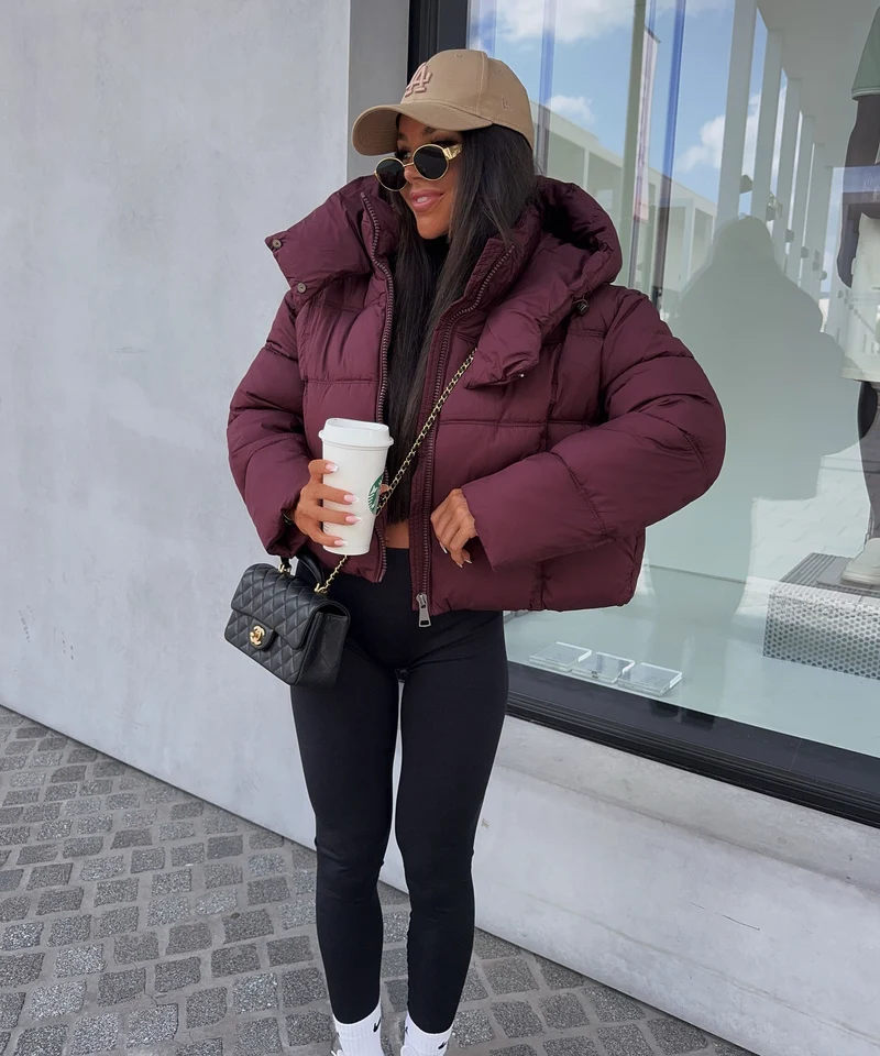 Steppjacke Stella Weinrot