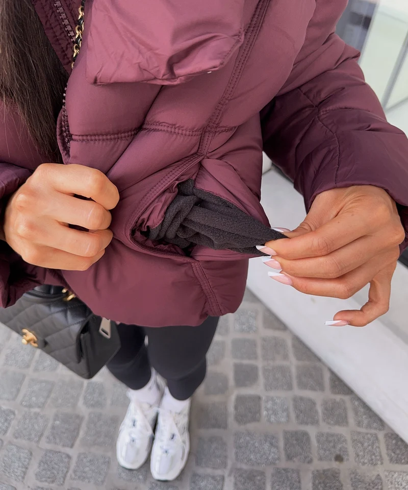 Steppjacke Stella Weinrot