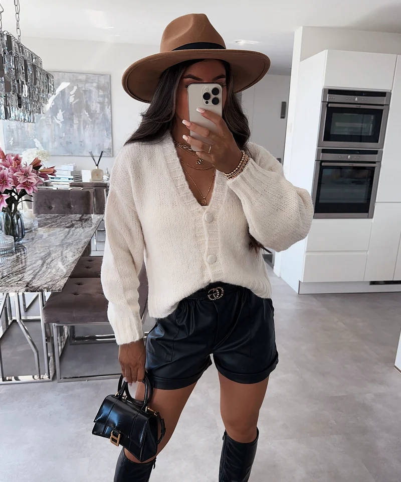 Leder Shorts Malaysia Schwarz