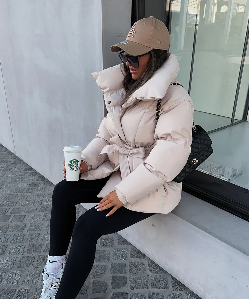 Jacke Kyleih Kurz Beige
