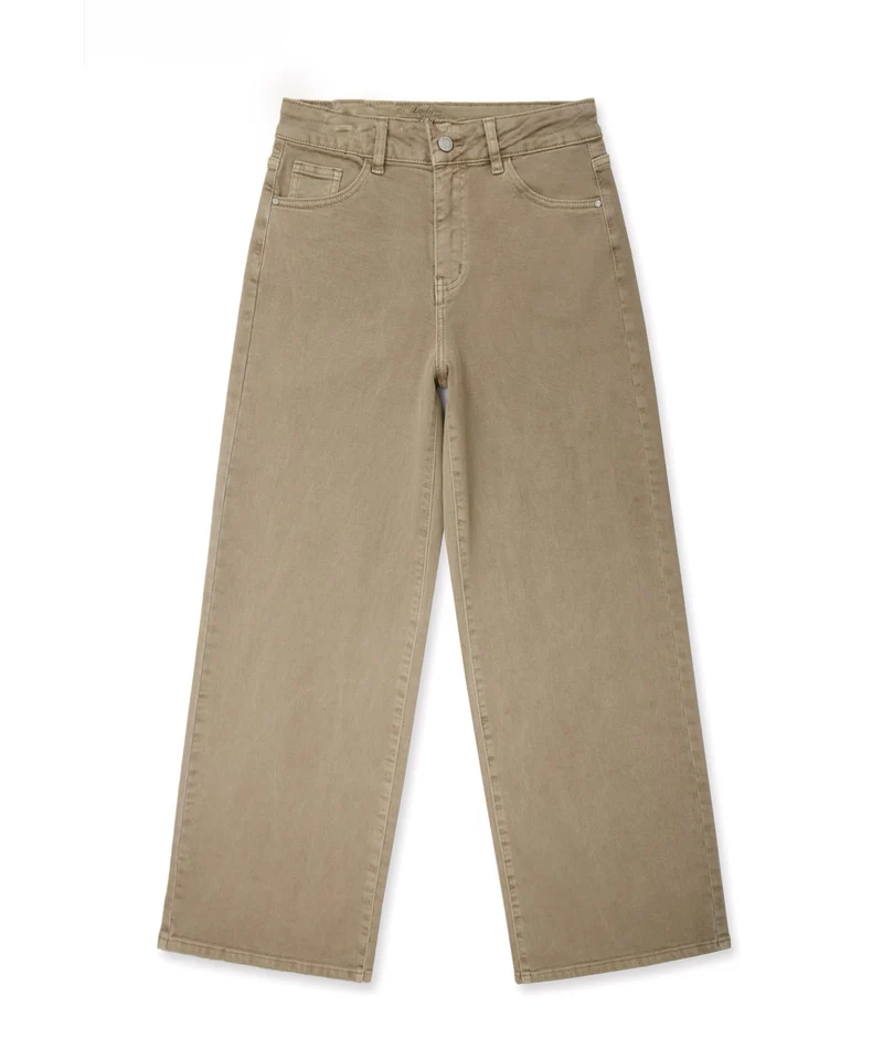 Stretch Wide Leg Jeans Harbi Camel