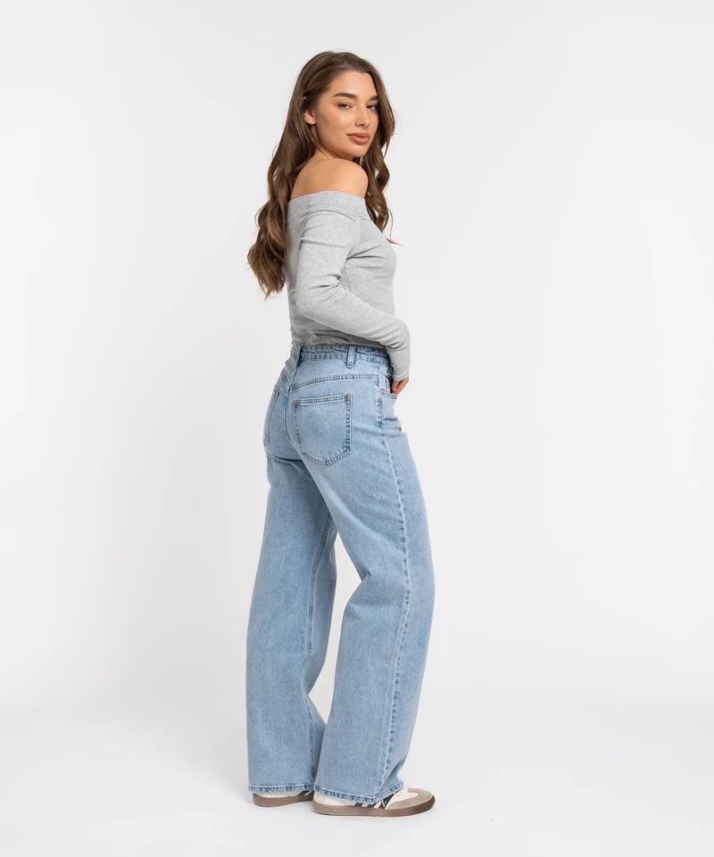 Stretch Straight Leg Jeans Galia Hellblau