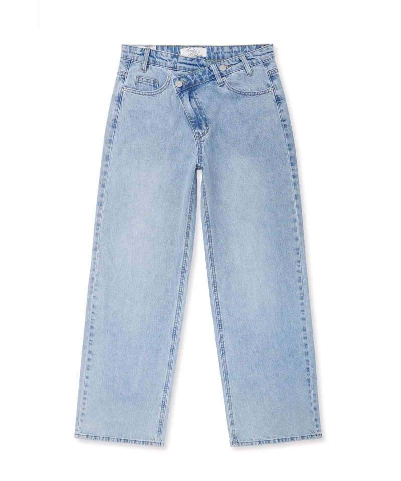 Stretch Straight Leg Jeans Galia Hellblau