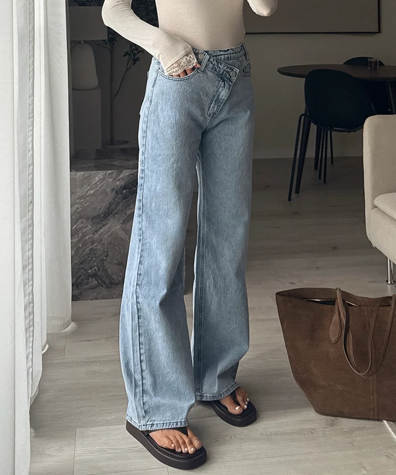 Stretch Straight Leg Jeans Galia Hellblau