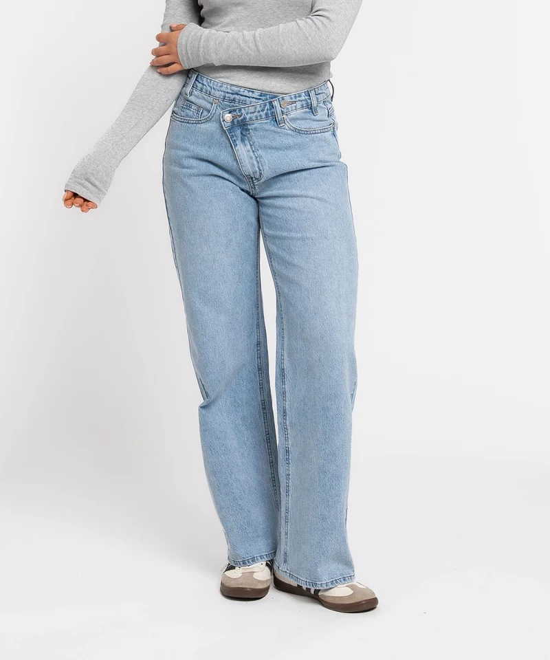 Stretch Straight Leg Jeans Galia Hellblau