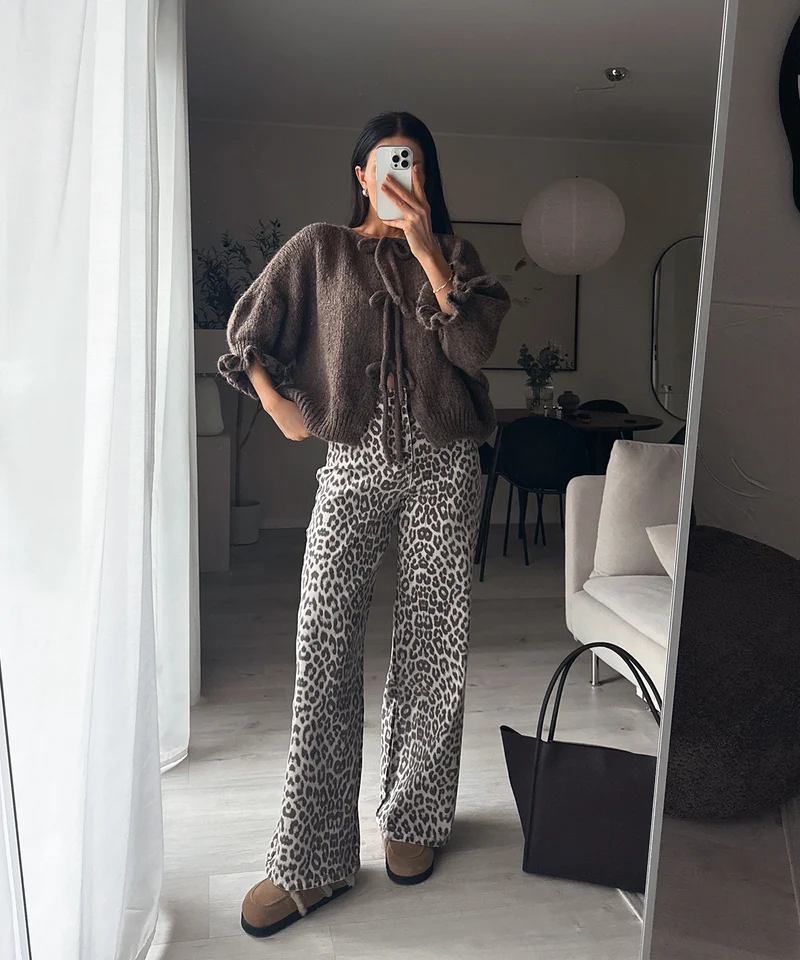 Stretch Wide Leg Jeans Feli Leo