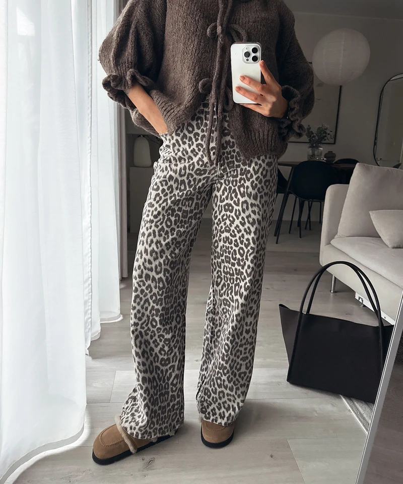 Stretch Wide Leg Jeans Feli Leo