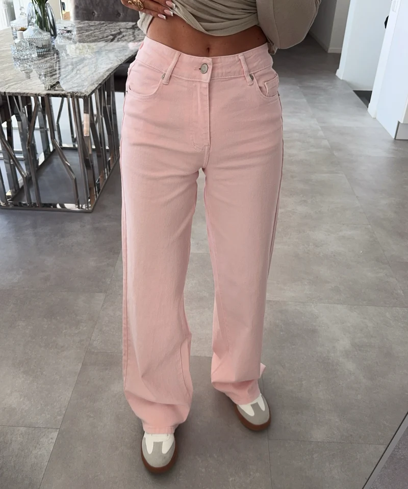 Stretch Straight Leg Jeans Stefo Rosa