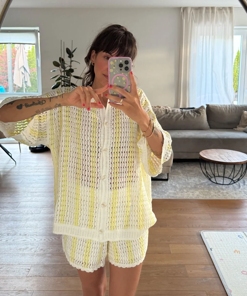 Häkel Shorts Kia Gelb
