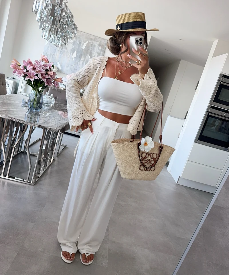 Leinenhose Ilona Weiß