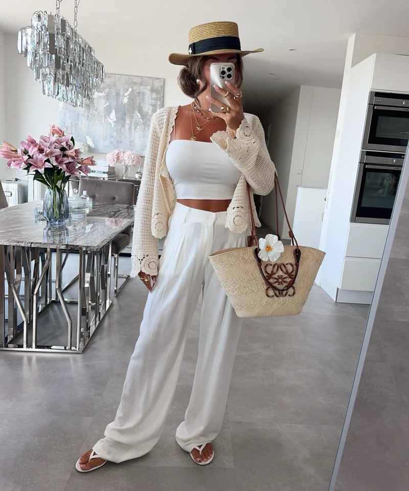 Leinenhose Ilona Weiß