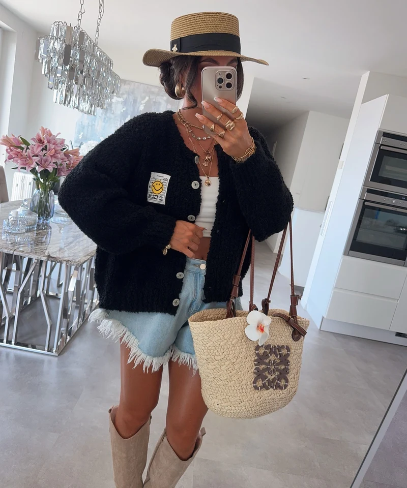 Boucle Cardigan Lalya Schwarz