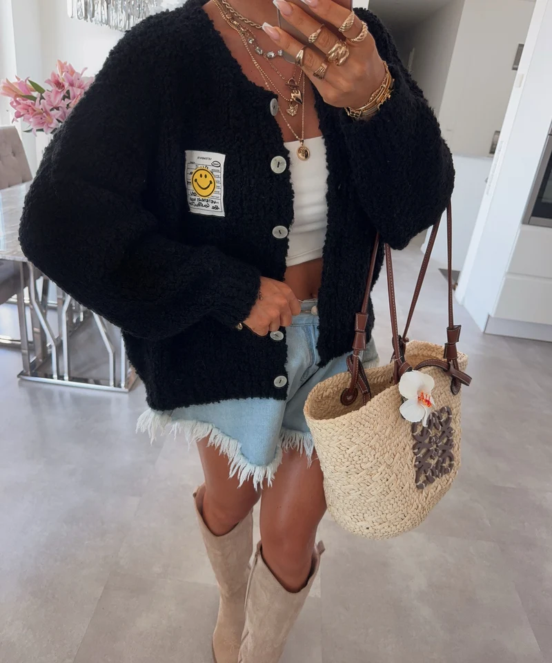 Boucle Cardigan Lalya Schwarz