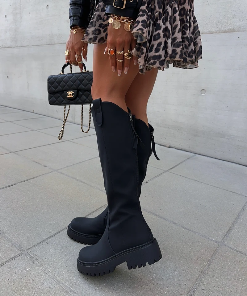 Stiefel Larifa Mattschwarz