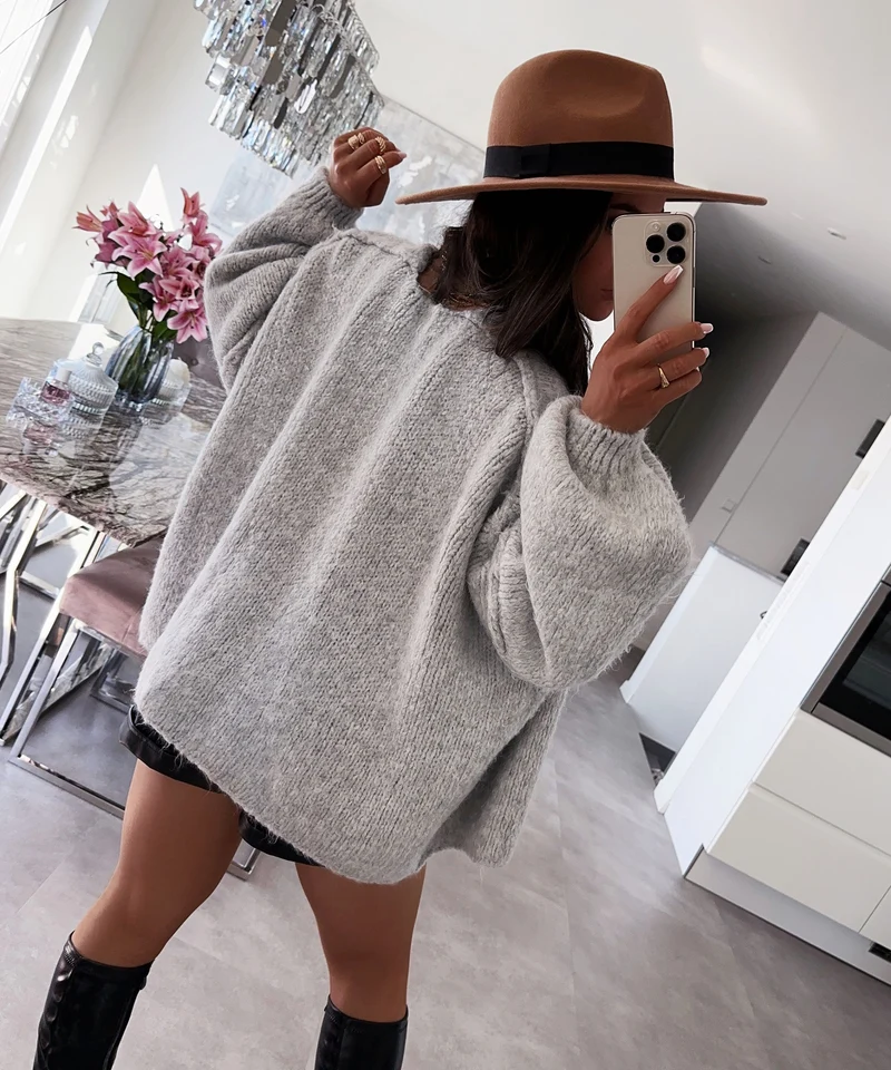 Cardigan Ray Hellgrau
