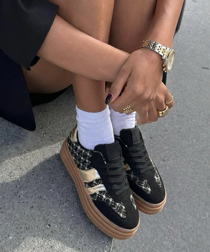 Sneaker Sonia schwarz Gold