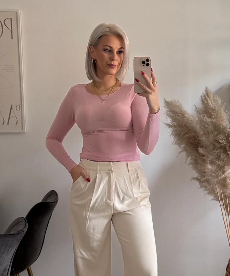 Viskose/Kaschmir Oberteil Sinna Rosa