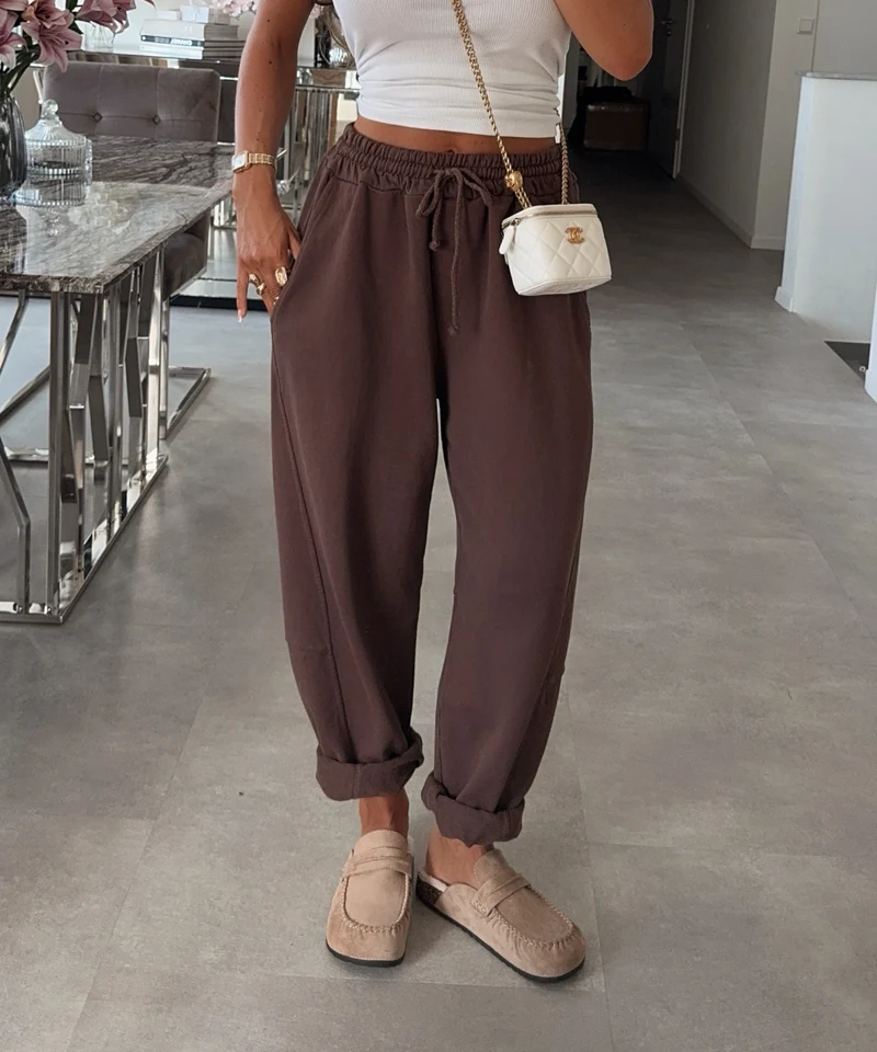 Balloon Jogging Hose Aila Hellbraun