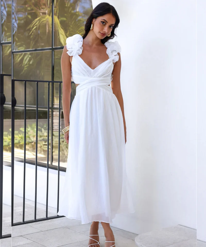 Maxi Kleid Zalya Weiß