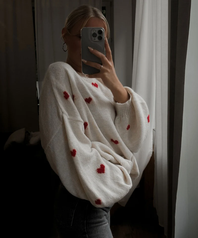 Oversize Pullover Joslin Rot