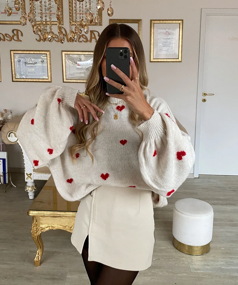 Oversize Pullover Joslin Rot