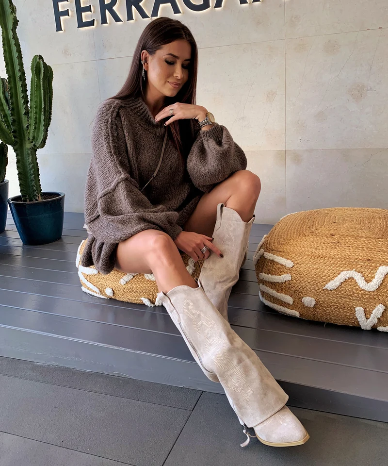 Cowboy Stiefel Lavinia Beige