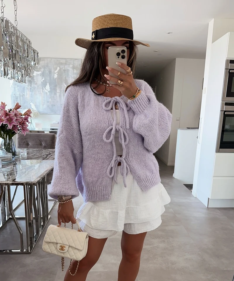 Cardigan Schleife Fia Lila
