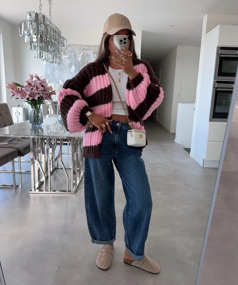 Soft Cardigan Althea Braun Pink