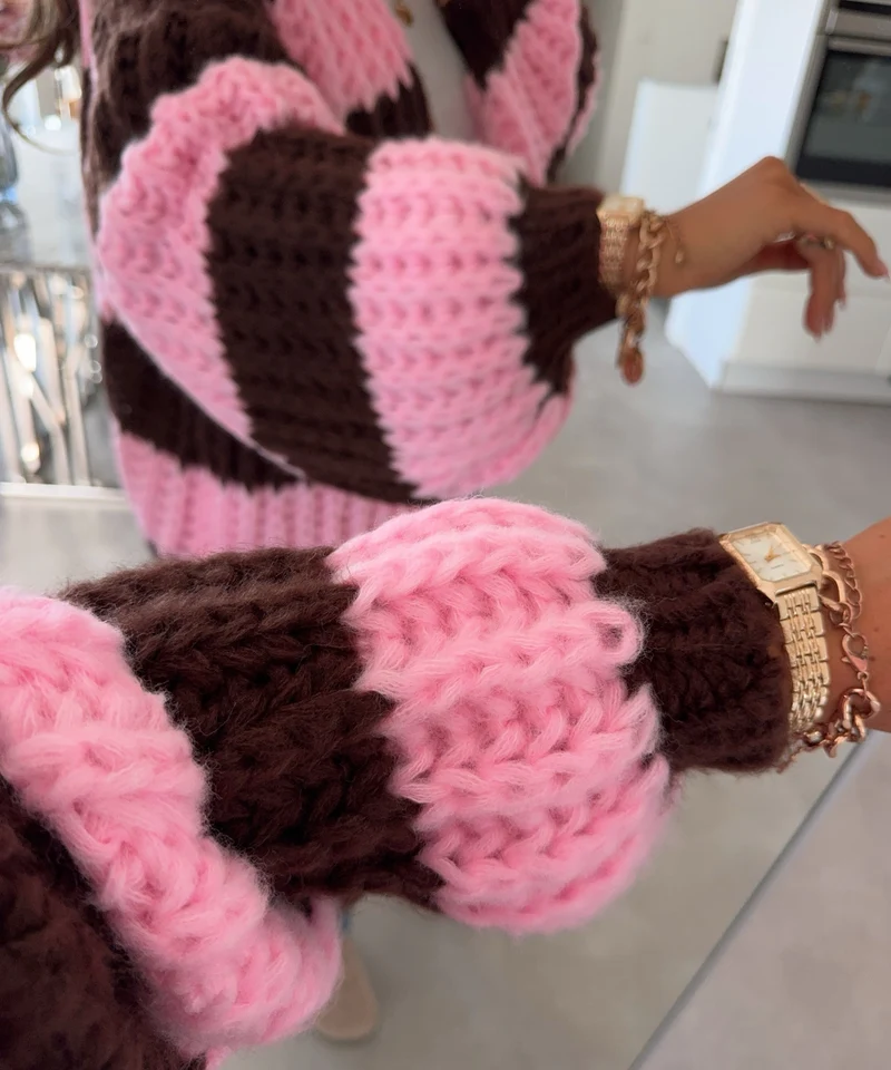 Soft Cardigan Althea Braun Pink