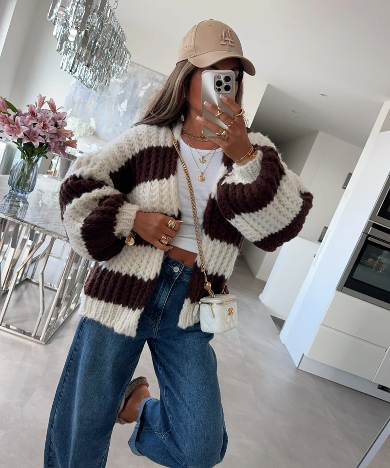 Soft Cardigan Althea Beige Braun