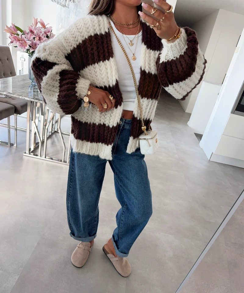 Soft Cardigan Althea Beige Braun