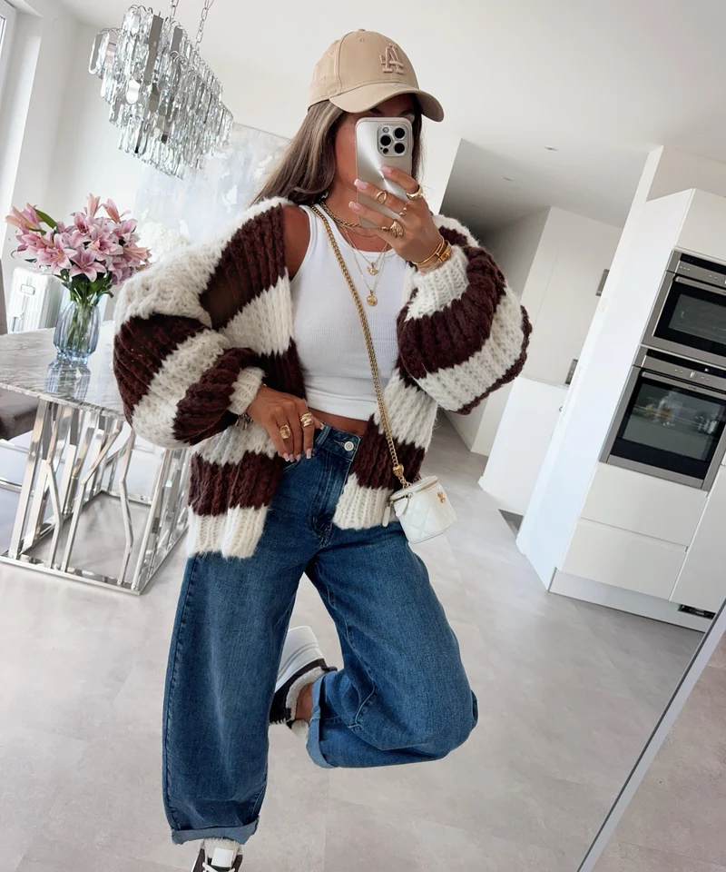 Soft Cardigan Althea Beige Braun