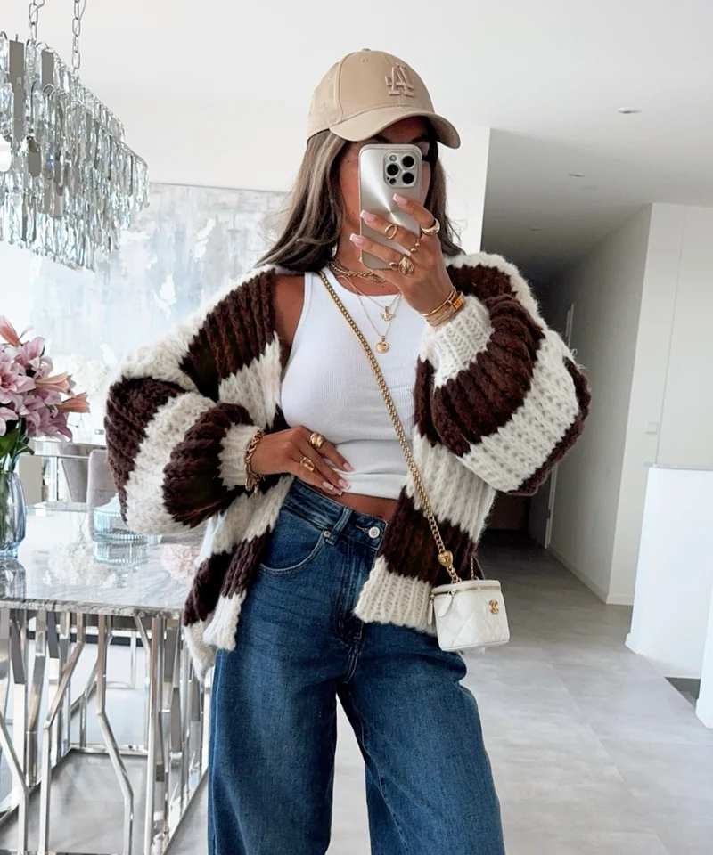 Soft Cardigan Althea Beige Braun