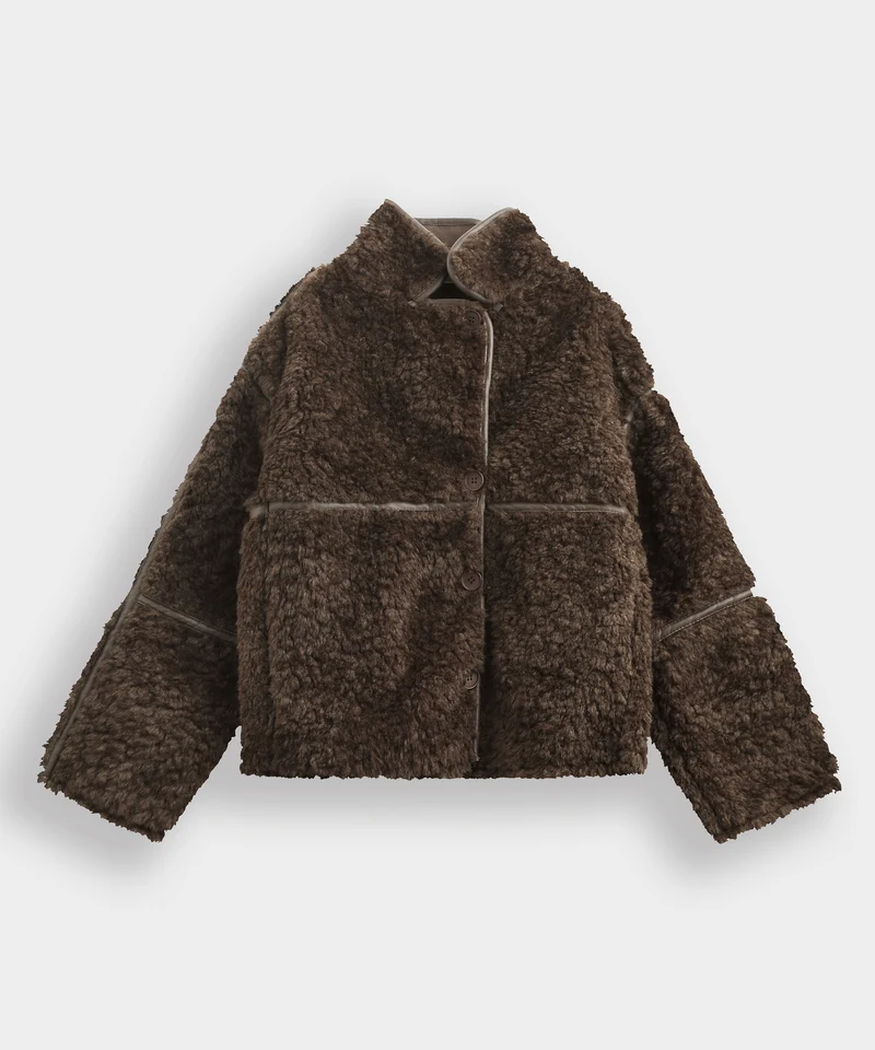 Teddy Fell Jacke Gania Braun
