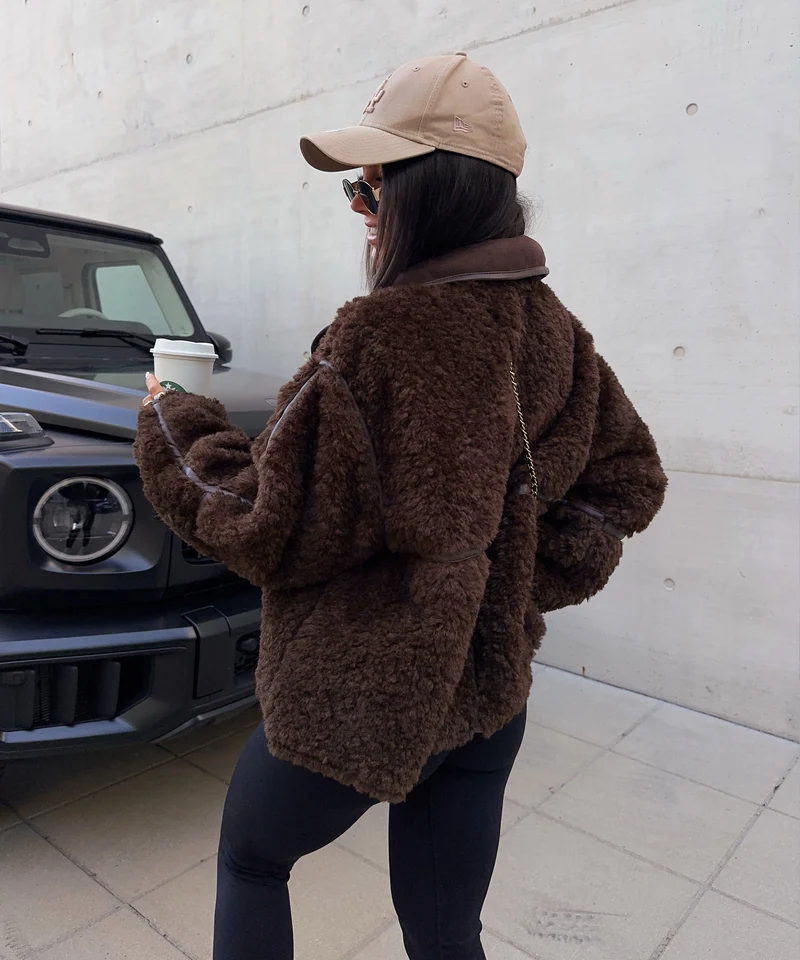 Teddy Fell Jacke Gania Braun