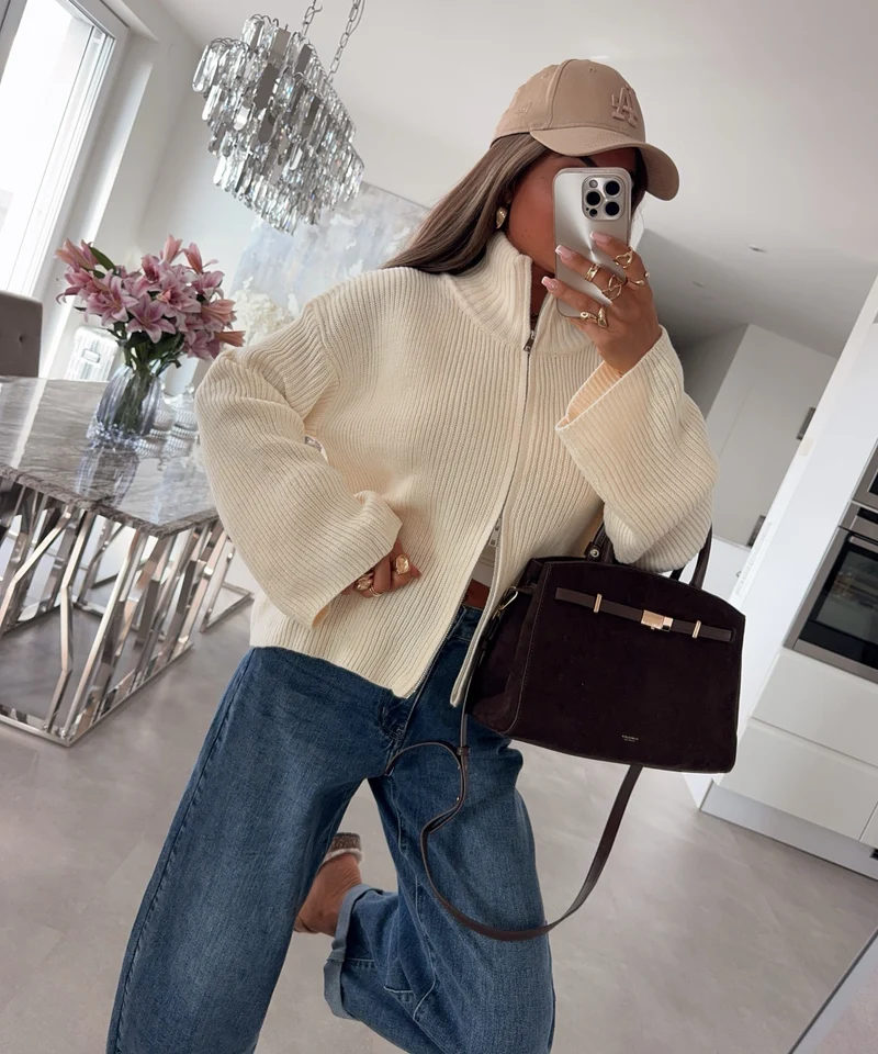 Zip Jacke Pinja Creme