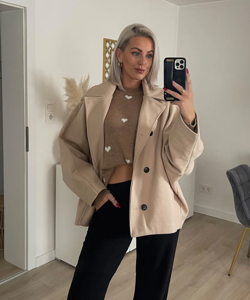 Oversize Jacke Joana Beige